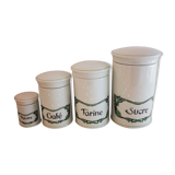 4 Louroux porcelain kitchen pots