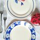 Old mismatched flat plates in earthenware