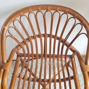 Paire de fauteuils en rotin vintage circa années 70