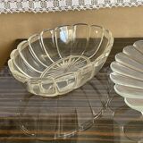 Presentation dish shape flower duralex vintage and ramekin