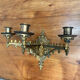 Elegant pair of three-light wall sconces from the 19th century.