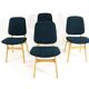Ensemble de 4 chaises dans le style d'Arne Hovmand olsen 'Bergen'