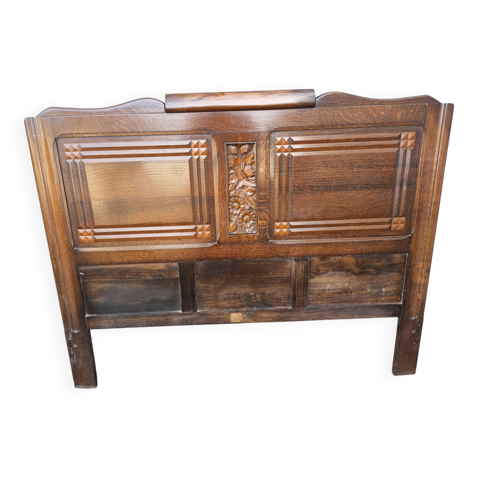 1950s oak headboard
