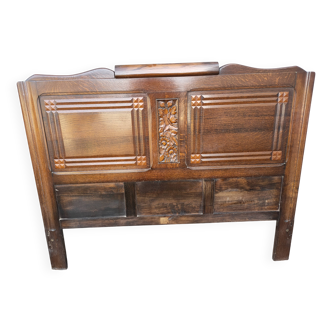 1950s oak headboard