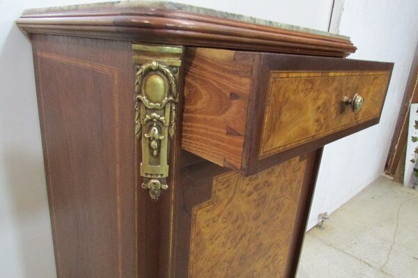 Buffet art deco mahogany and magnifying glass