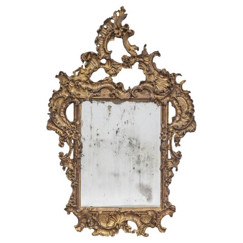 Antique Large Wall Mirror, Italy Late 19th Century