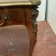 Louis XV style ceremonial desk, 19th century fawn leather top