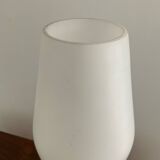 Lampe vintage en opaline et métal