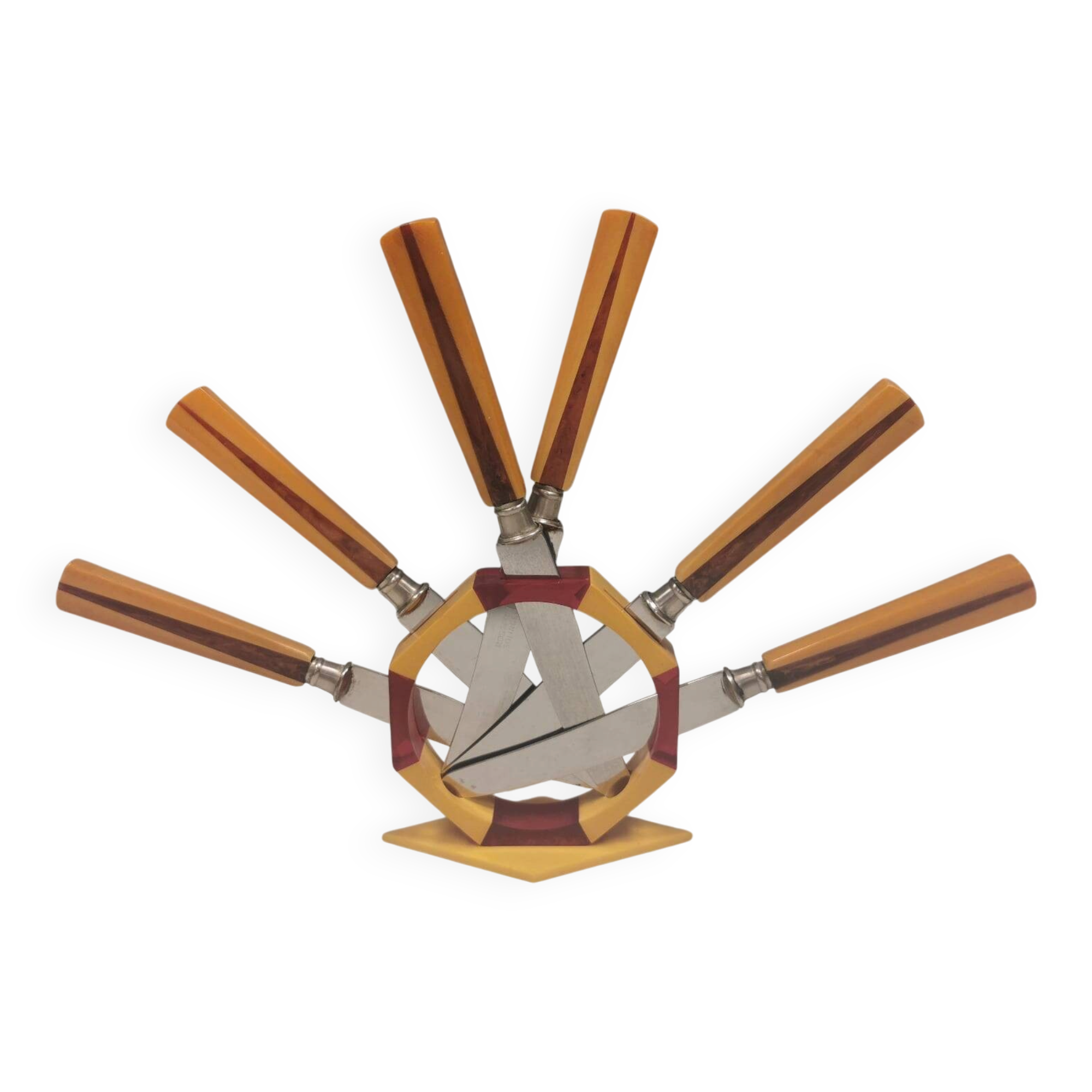 Fruit knive set, Art Deco. Sollingen Germany 1920-40s