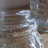 Jar of chiseled glass apothecary