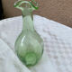 Small vintage soliflore vase in blown glass, water green — Pinched neck