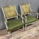 Paire de fauteuils style Louis XVI en bois laqué circa 1850 (B)