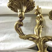 Louis XV style bronze wall lamp with 2 lights