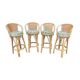 Bamboo bar stools and cannage