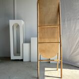 Miroir sur pied en bambou et rotin H:1m80