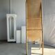 Floor mirror in bamboo and rattan H:1m80