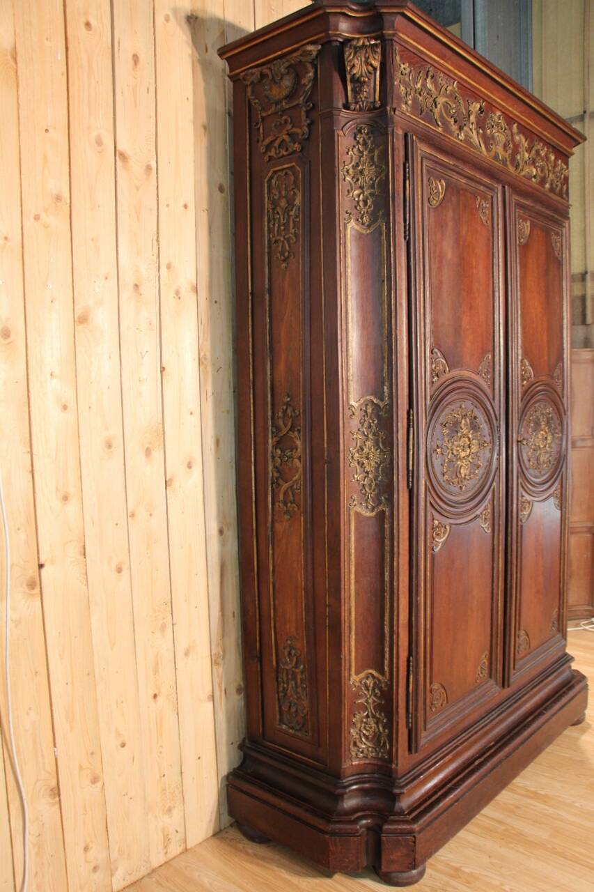 Grande Armoire XVIIIème D'Epoque Régence , Travail Parisien