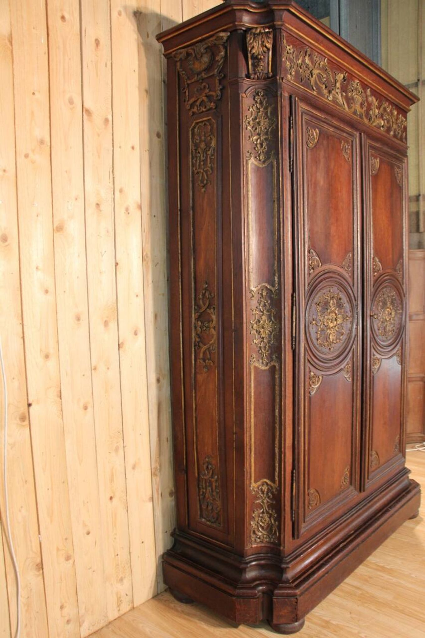 Large 18th Century Regency Wardrobe, Parisian Work