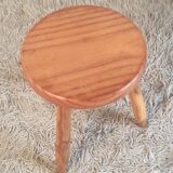 Tripod stool in solid wood – 60s