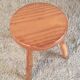Tabouret tripode en bois massif années 60