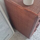 Vintage rattan chest of drawers circa 1960s