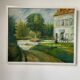 Homemade oil painting on wood