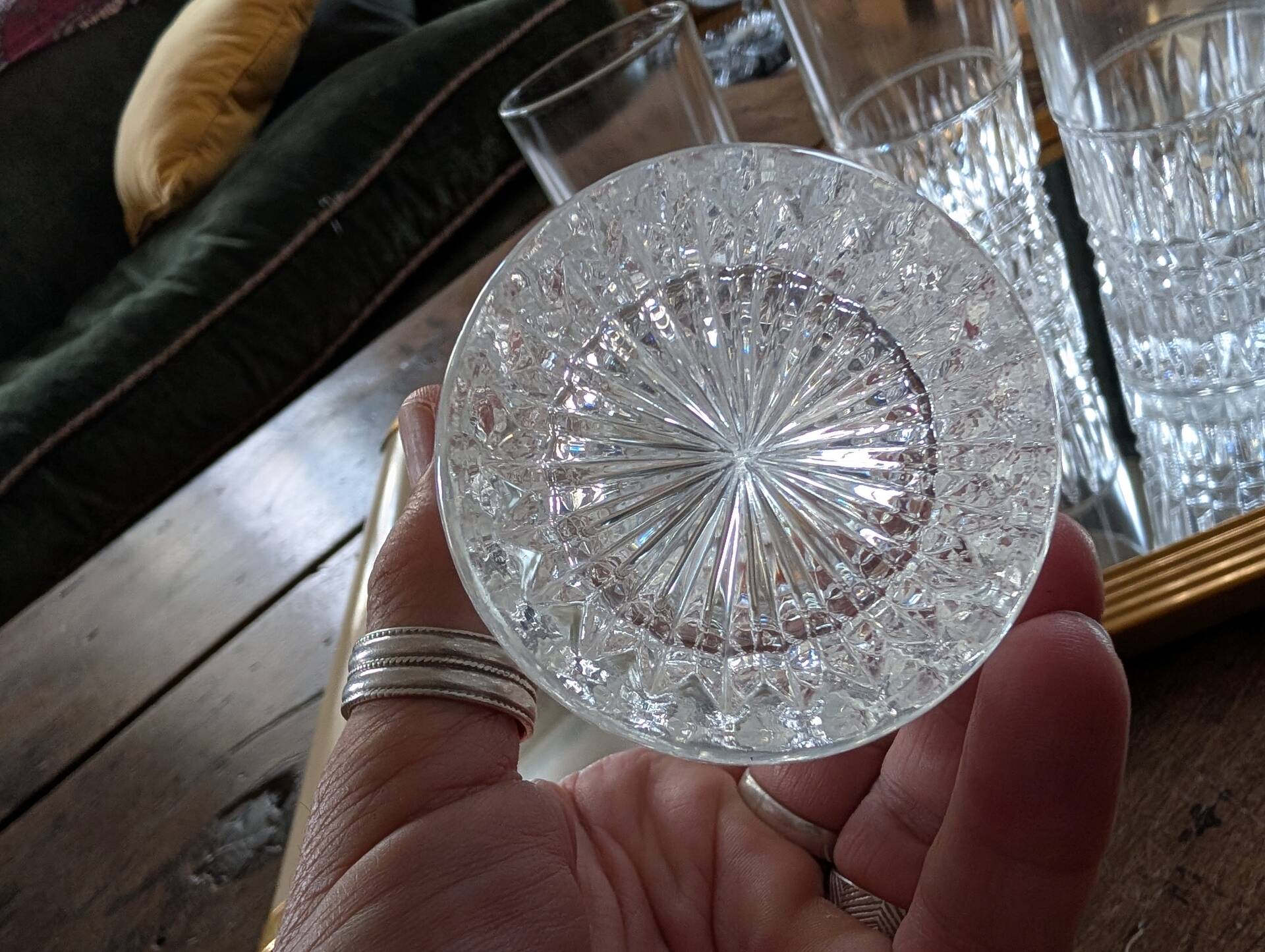 Set of four long drink glasses – 1970s