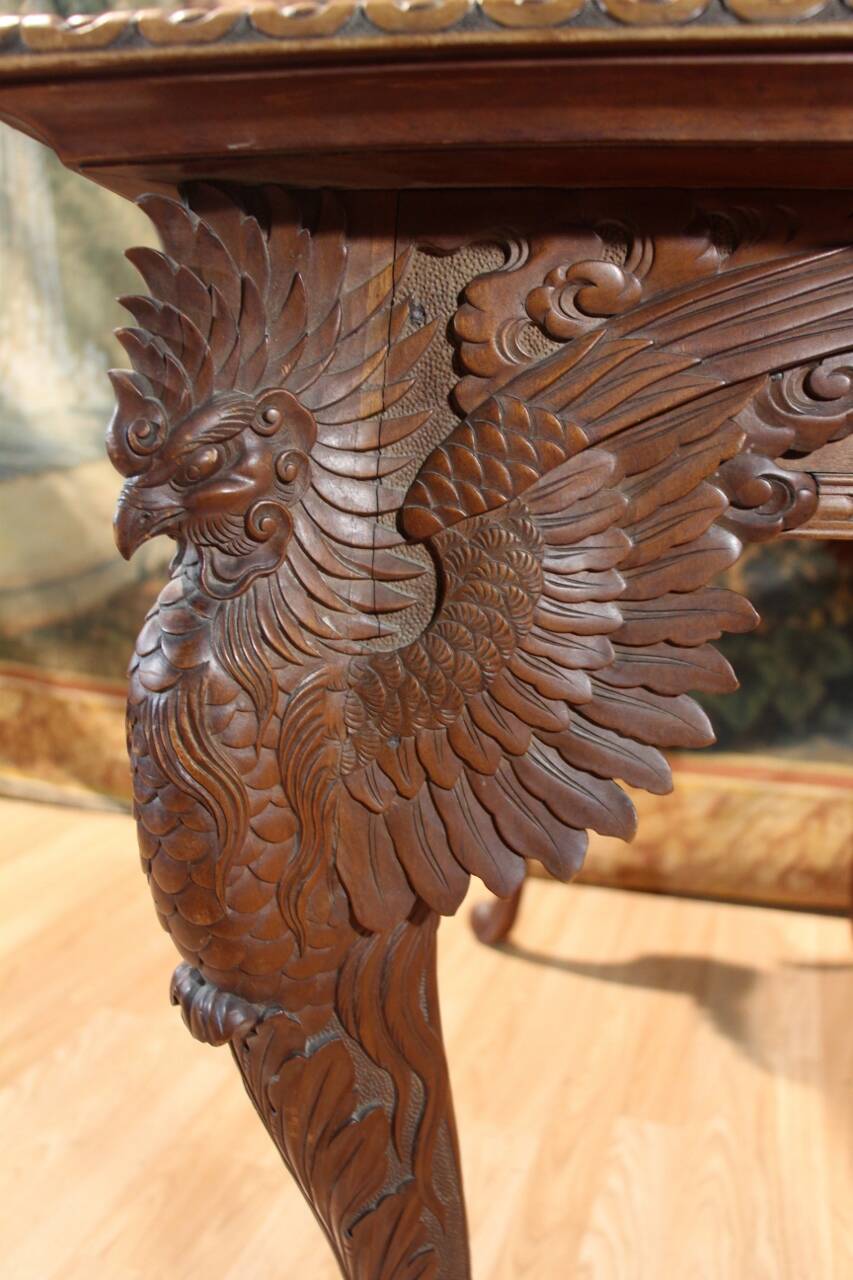 19th century carved center table