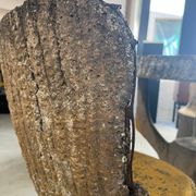 Garden furniture in concrete imitation faux wood