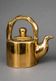Golden ceramic teapot, model "Charlotte" by Kühn Keramik.