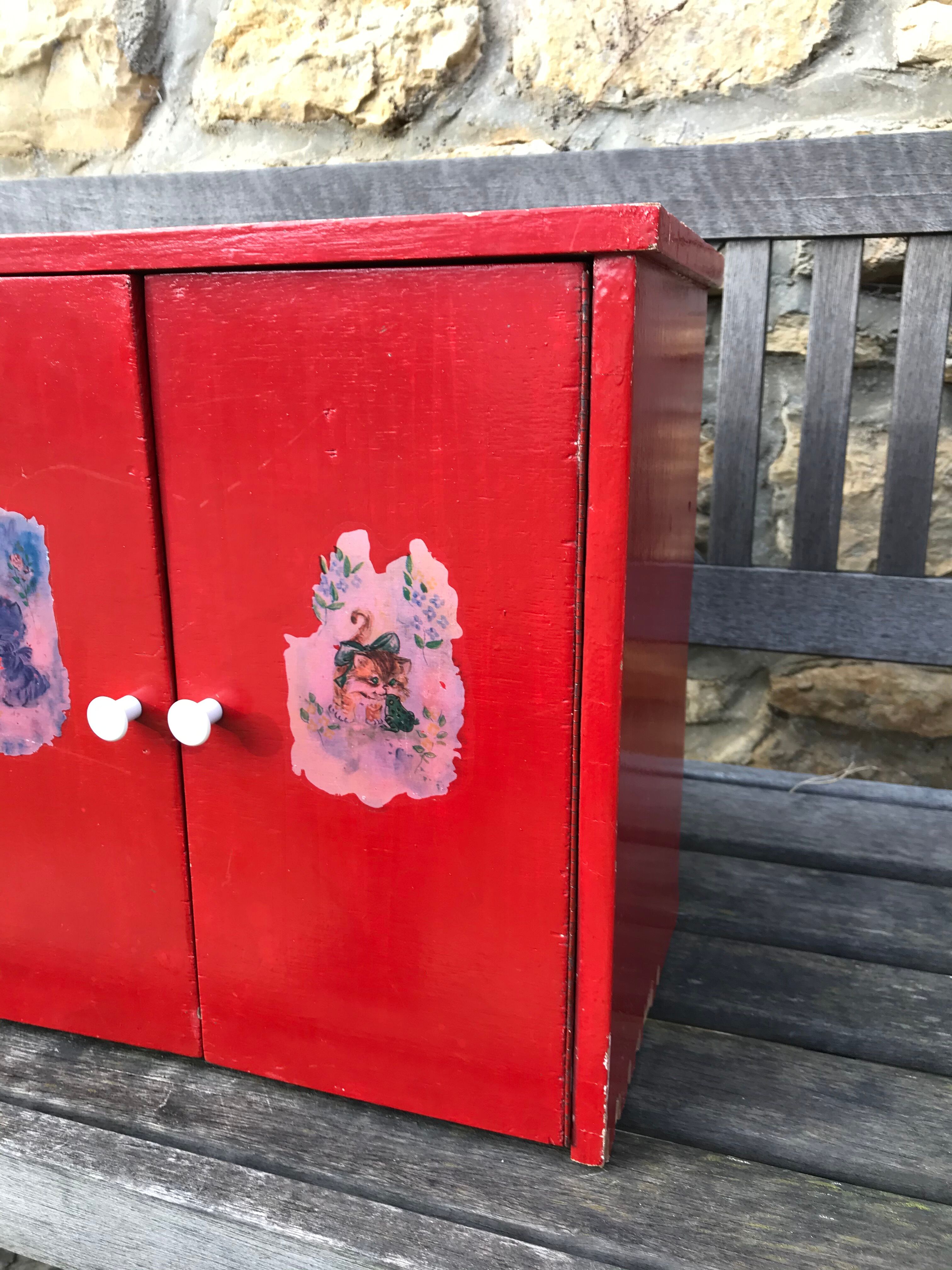 Doll clothes cabinet- Vintage toy