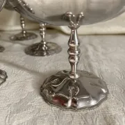 Vintage stainless steel footed bowls