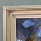 Peinture à l’huile encadrée Paysage vintage suédois du milieu du siècle