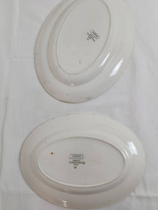 Plats ovales Sarreguemines Digoin Cannes lot de 2