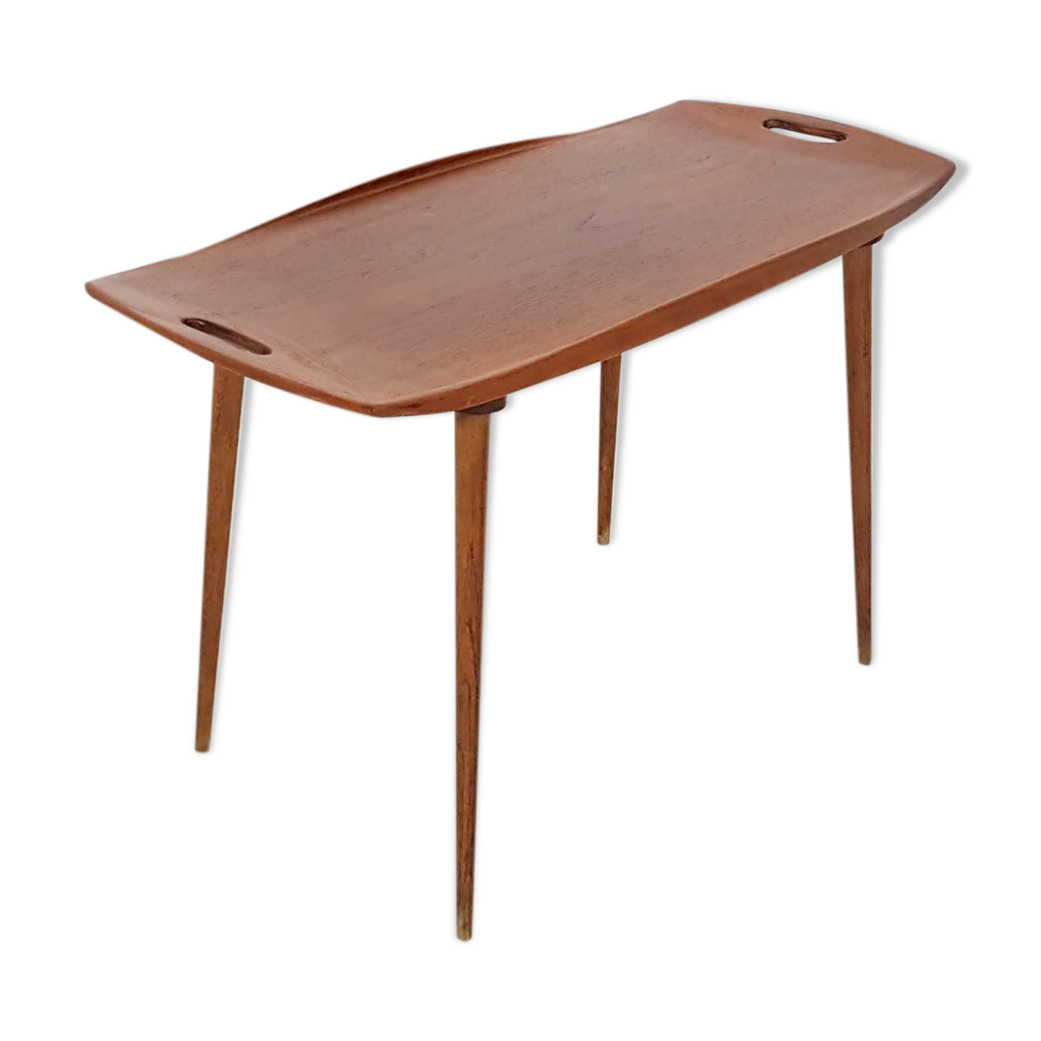 Teak side table with handles by Jens Quistgaard