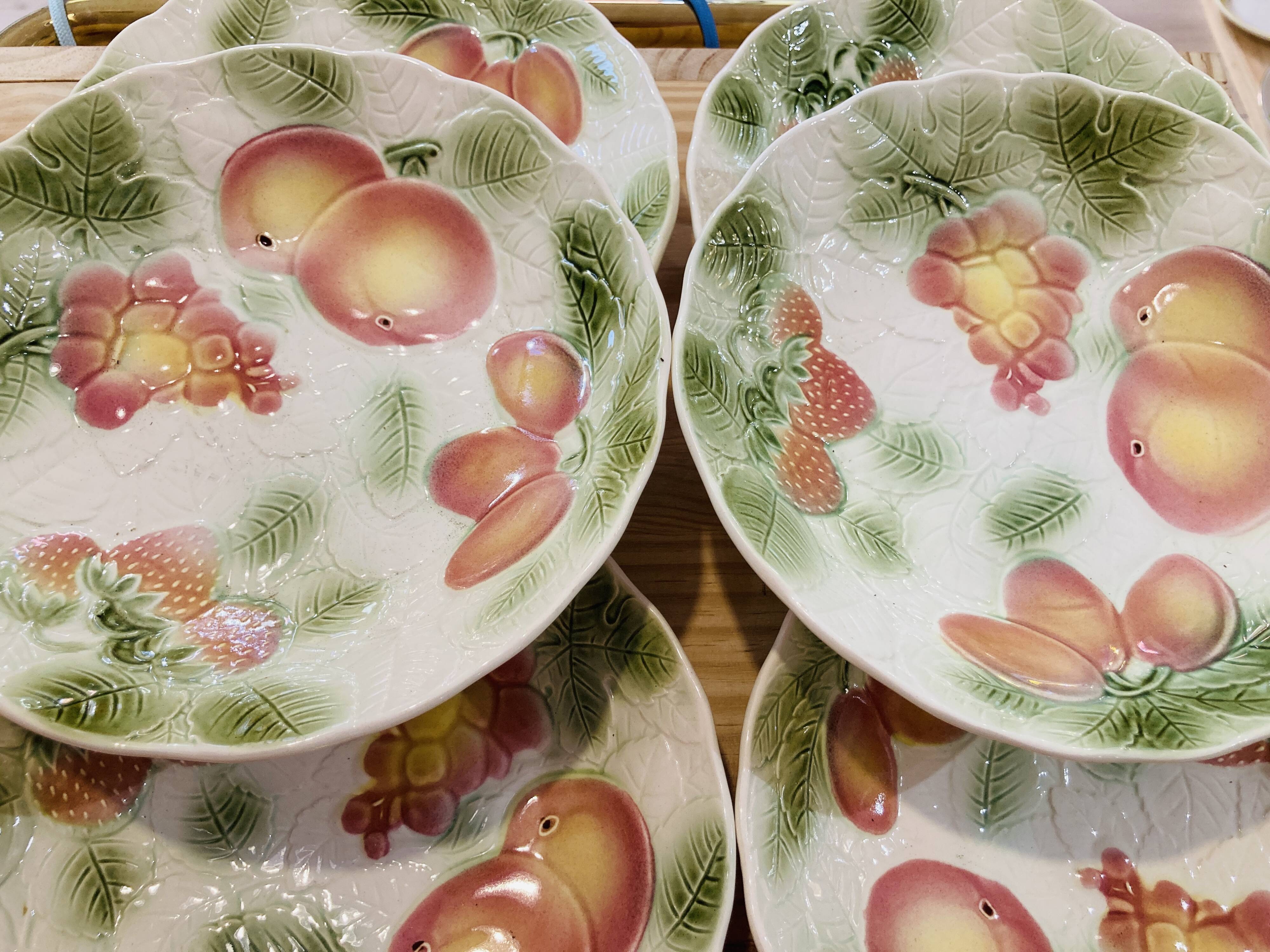 6 hollow plates saline slurries baths fruit-vintage-kitchen patterns