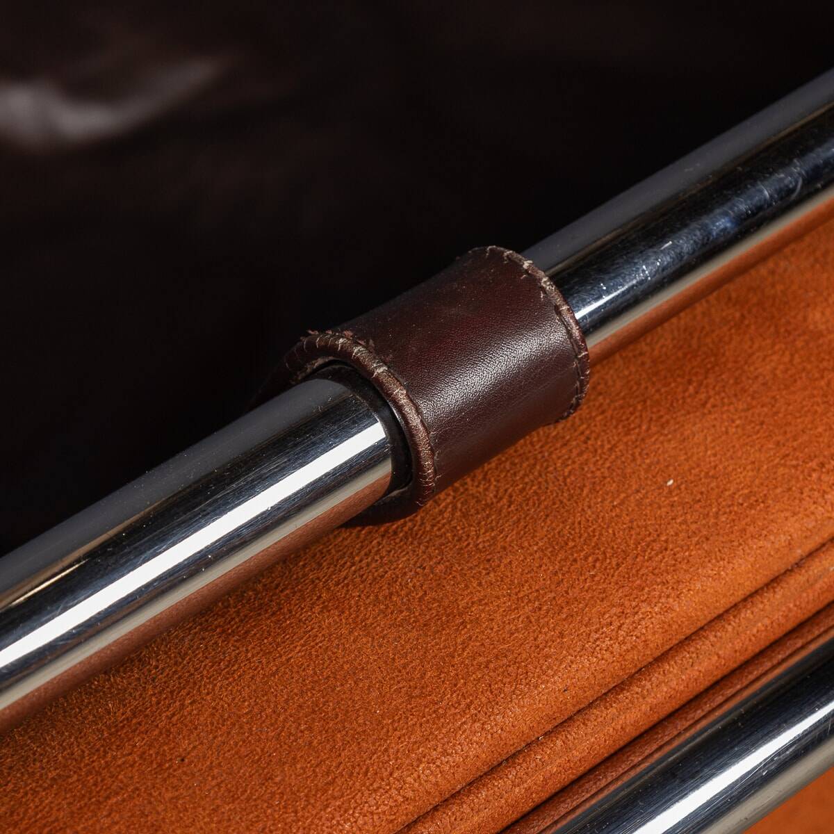 A 20thc italian brown leather sofa by gae aulenti for poltronova c.1962