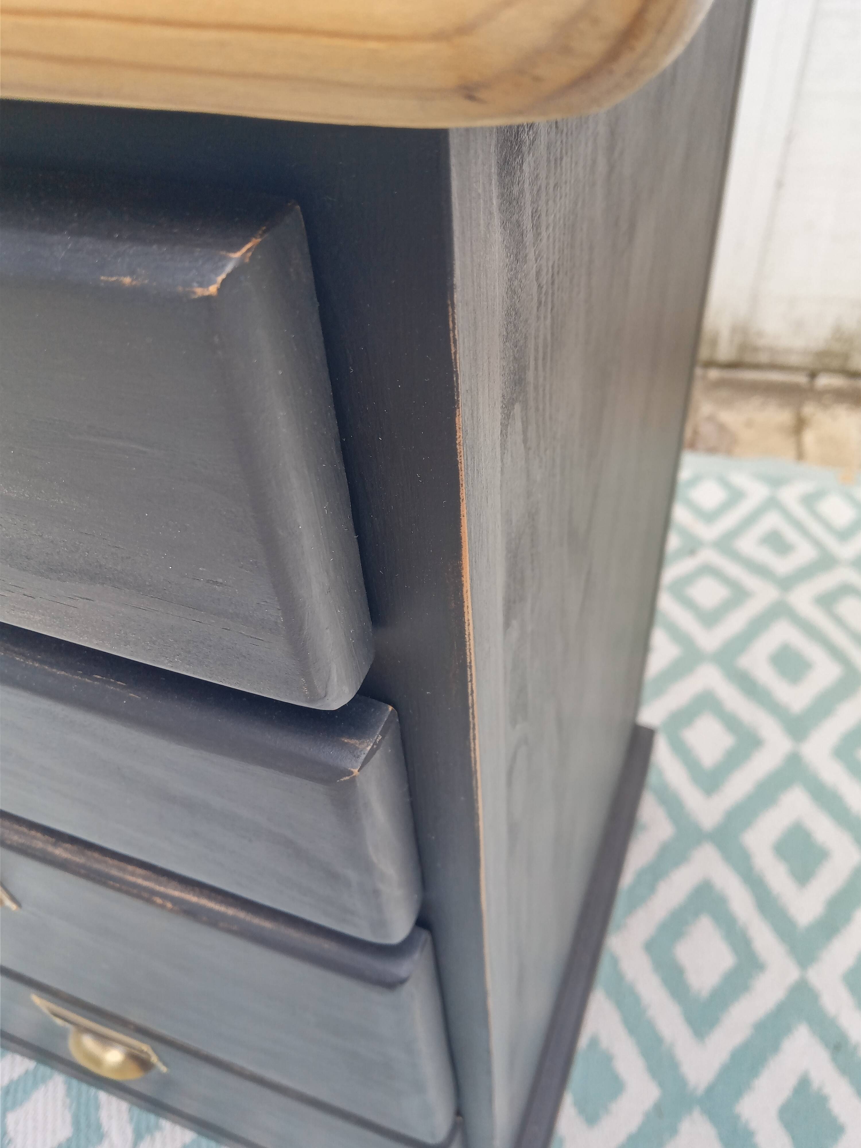 Black patina chest of drawers