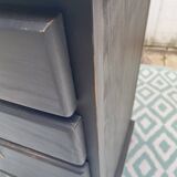 Commode chiffonnier patine noire