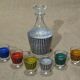 Service à alcool carafe avec 6 verre vintage 60's 70's