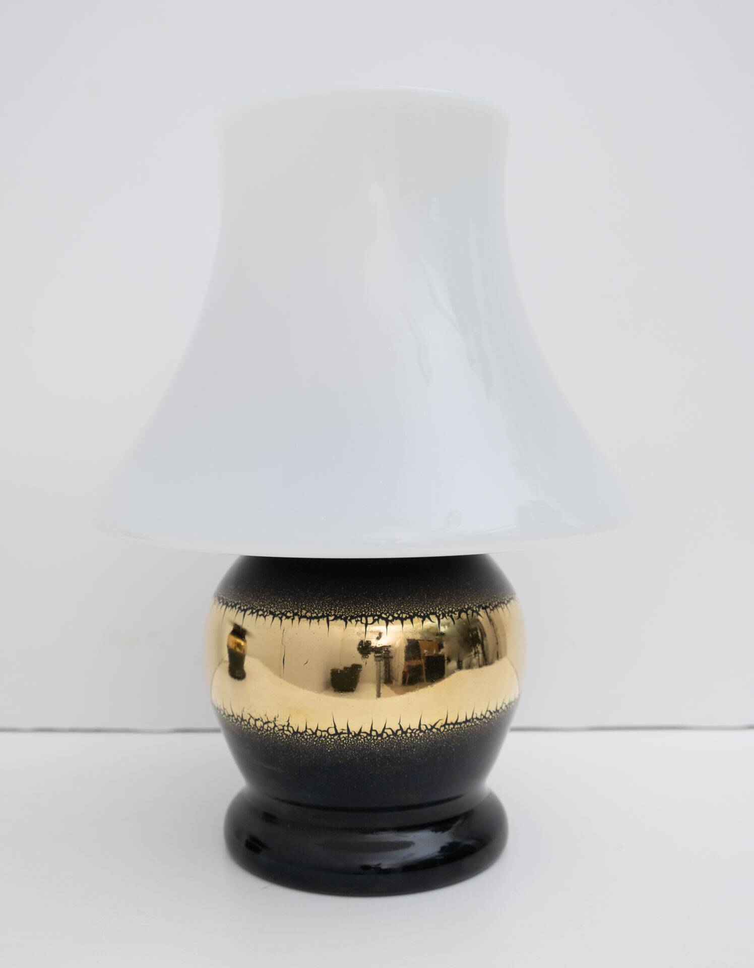 Mid-Century Modern Italian Murano Glass Mushroom Table Lamps, 1970s, Pair