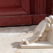 Pair of bookends - Ceramic - Signed L Fontinelle