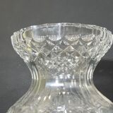 Large baluster vase in cut crystal