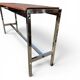 Curved base console in Scandinavian design – mahogany and chrome