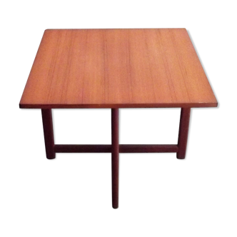 square Danish coffee table in teak circa 1960