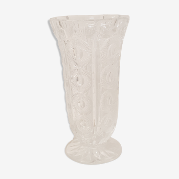 Vase en verre et cristal taillé, art déco