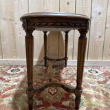 Louis XV style curved upholstered piano bench