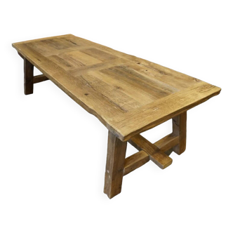 Farm table in solid old oak, dimensions 240x100 cm