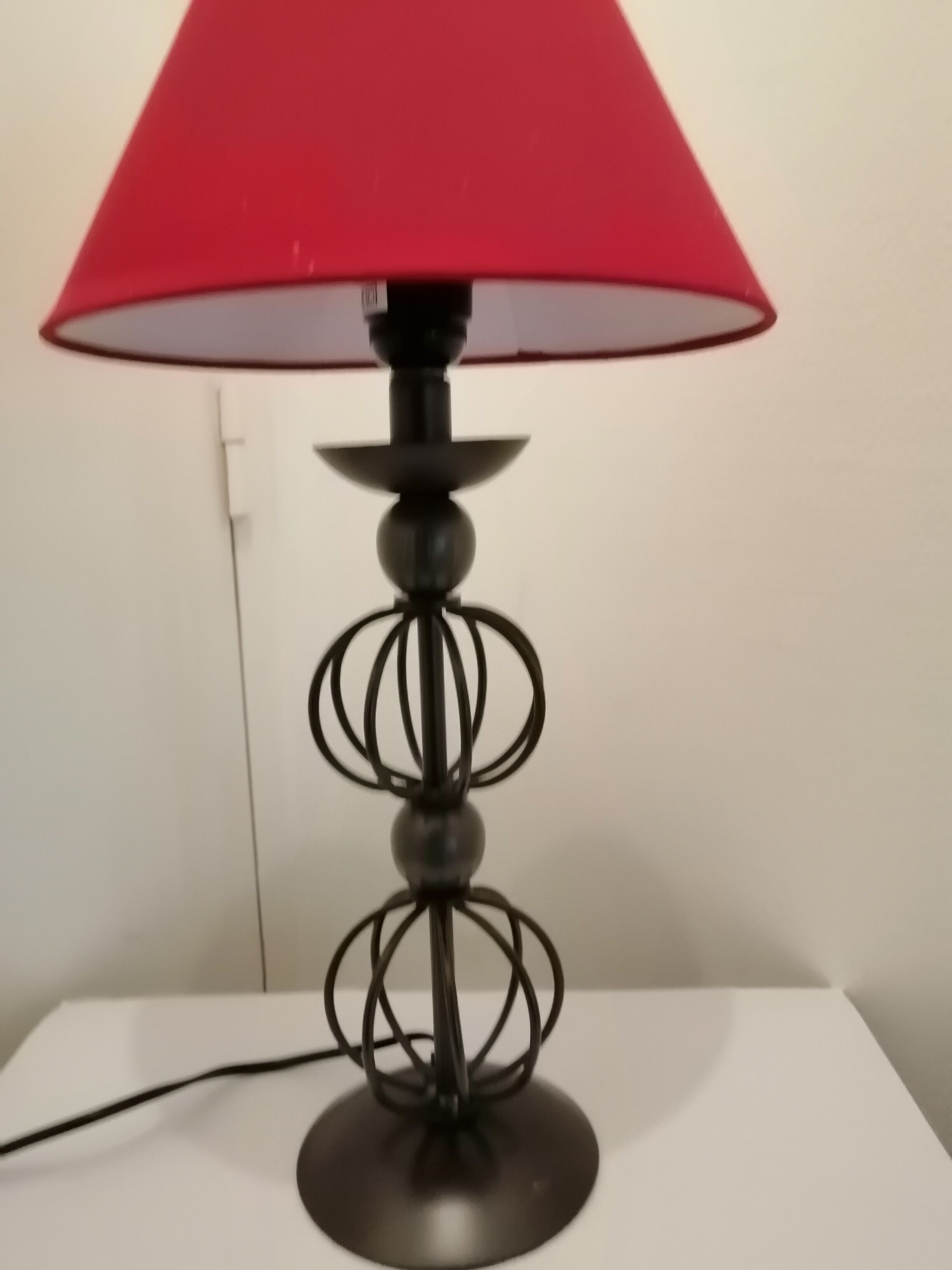 Art deco wrought iron floor lamp