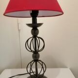 Art deco wrought iron floor lamp